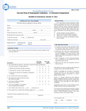 Suprapubic Catheter Evaluation Form