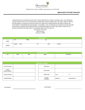 Agreement to Provide Insurance