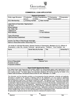 Commercial Loan Application