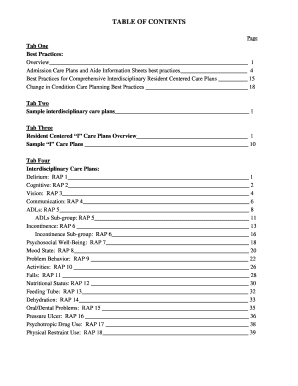 Interdisciplinary Care Plan Template