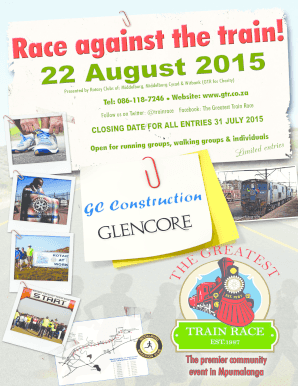 The Greatest Train Race 2015 Entry Form