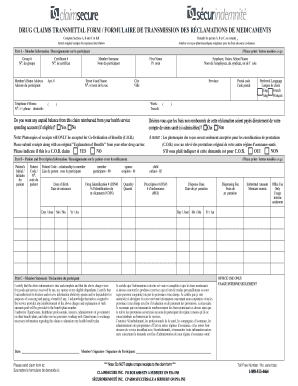 Drug Claims Transmittal Form