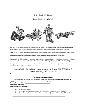 Join the Park View Lego Robotics Club - cpsednet