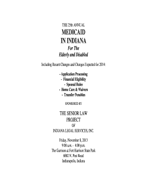 Medicaid in Indiana for the Elderly and Disabled