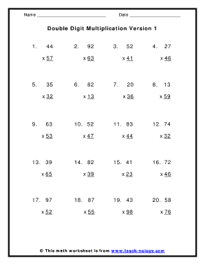 worksheets on 3 digit multiplication fill online printable fillable blank pdffiller