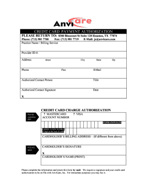 Credit Card Payment Authorization