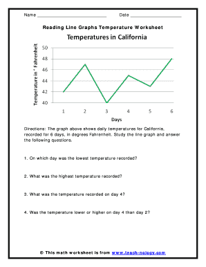 Fillable Online Reading Line Graphs Temperature - Teach-nologycom Fax ...