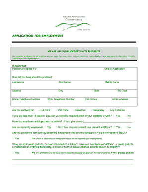 Employment Application Form