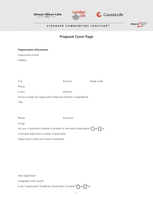 Canadian Non-Profit Project Proposal