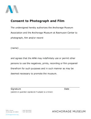 Consent to Photograph and Film