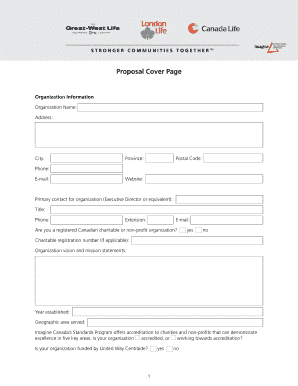 Canadian Non-Profit Project Proposal