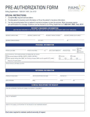 Pre-Authorization Form