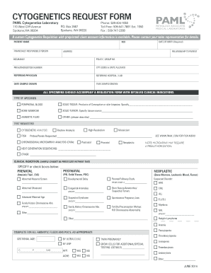 Cytogenetics Request Form