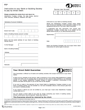 UK Direct Debit Instruction Form