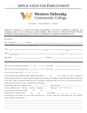 Application for Employment