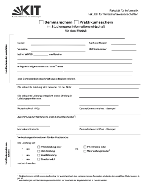 Seminarschein für Informationswirtschaft