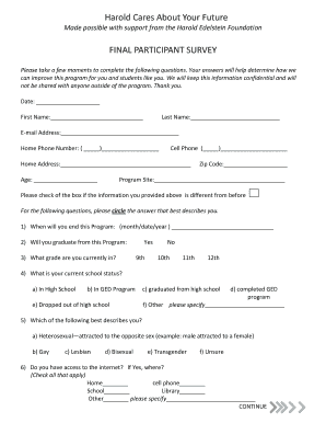 Final Participant Survey