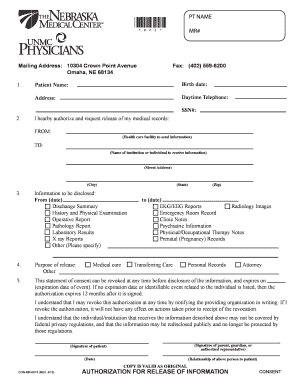 Authorization for Release of Medical Information