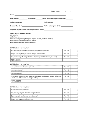 Youth Housing Intake Form