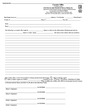 Real Estate Counter Offer Agreement