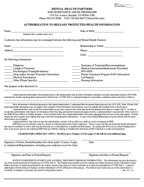 Authorization to Release Protected Health Information