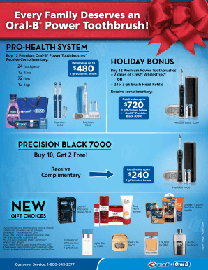Oral-B Power Toothbrush Holiday Promotion Form