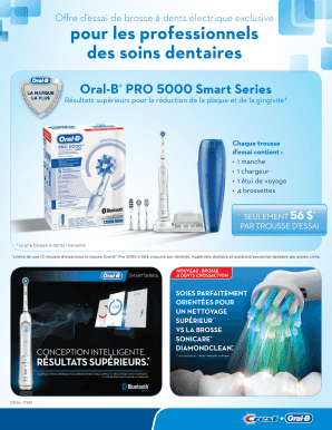 Bon de commande pour la trousse d’essai Oral-B® PRO 5000