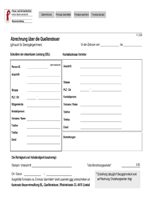 Abrechnung über die Quellensteuer