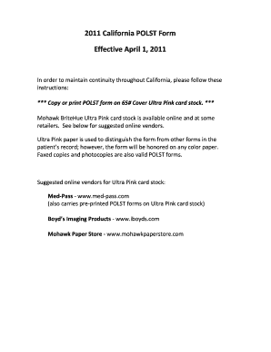 California POLST Form