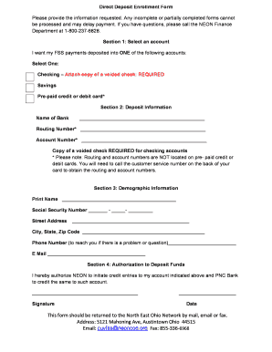 Direct Deposit Enrollment Form
