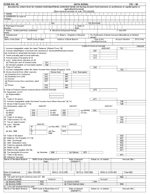 Income Tax Return Form 2E