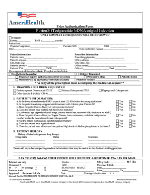 Forteo Prior Authorization Form