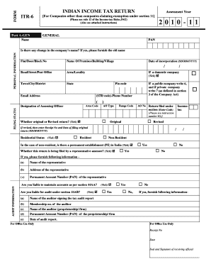 Indian Income Tax Return ITR-6