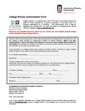 College Illinois Authorization Form