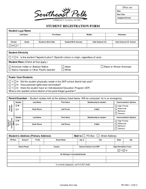 Student Registration Form