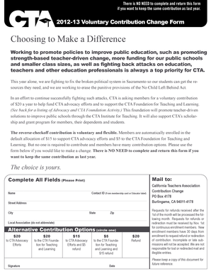 2012-13 Voluntary Contribution Change Form