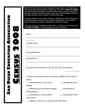 SDEA Census Form