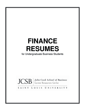 Resume Template for Undergraduate Business Students