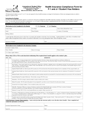 International Student Health Insurance Compliance Form
