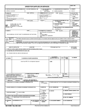 US Government Order for Supplies or Services