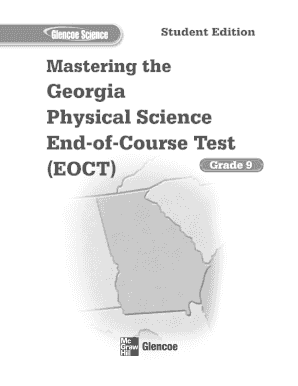 Mastering the Georgia Physical Science EOCT SE - Glencoe - schoolwires henry k12 ga