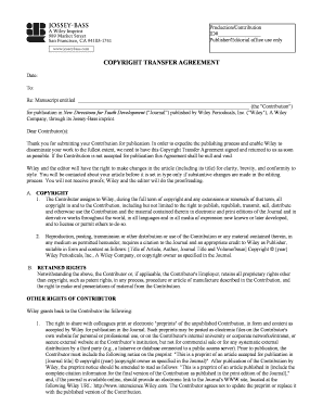 Copyright Transfer Agreement