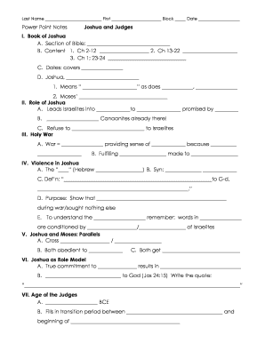 Bible Study Notes Template