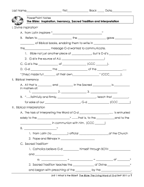 Bible Study Notes Template