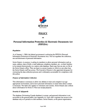 Swim Ontario PIPEDA Consent Form