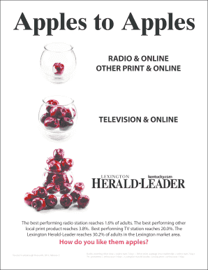Fillable Online Apples to Apples Fax Email Print - pdfFiller