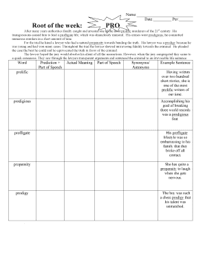 Vocabulary Homework Assignment