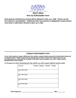 2NSPick-up-Carpool Authorization Form 2015-16