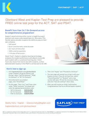 Kaplan PSAT SAT ACT On Demand Course Enrollment
