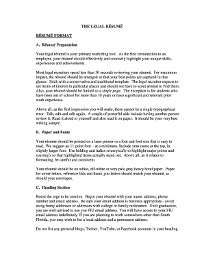 Legal Resume Template